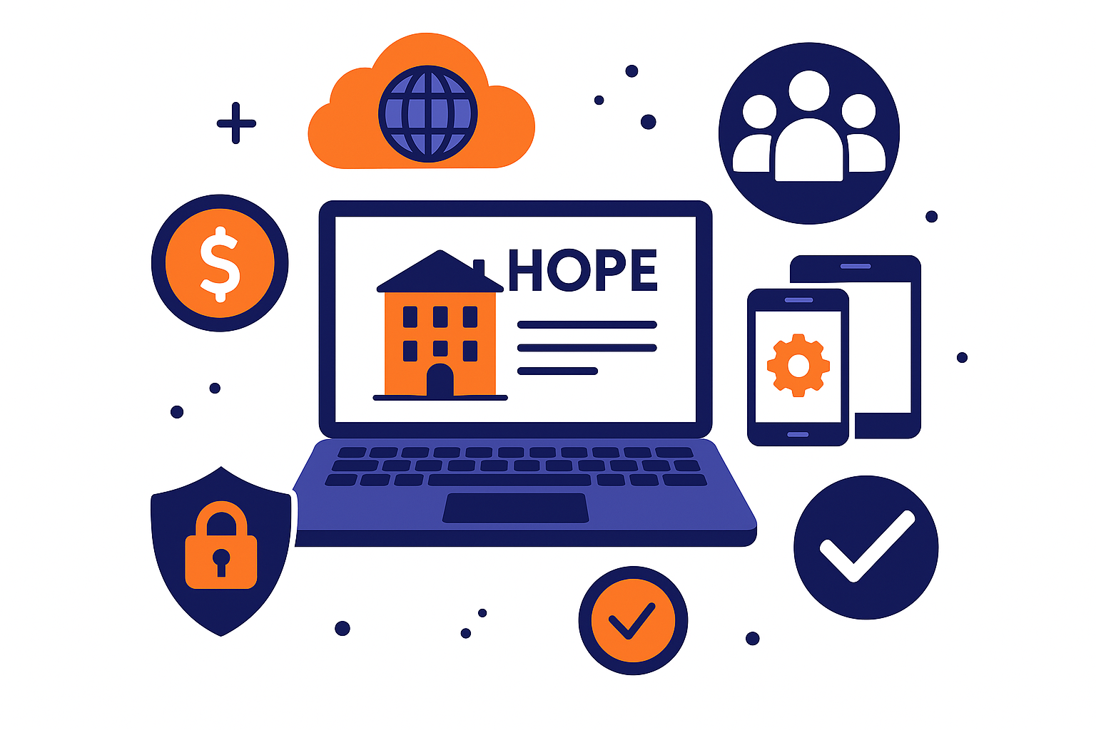 HOPE Hotel Management Software Dashboard